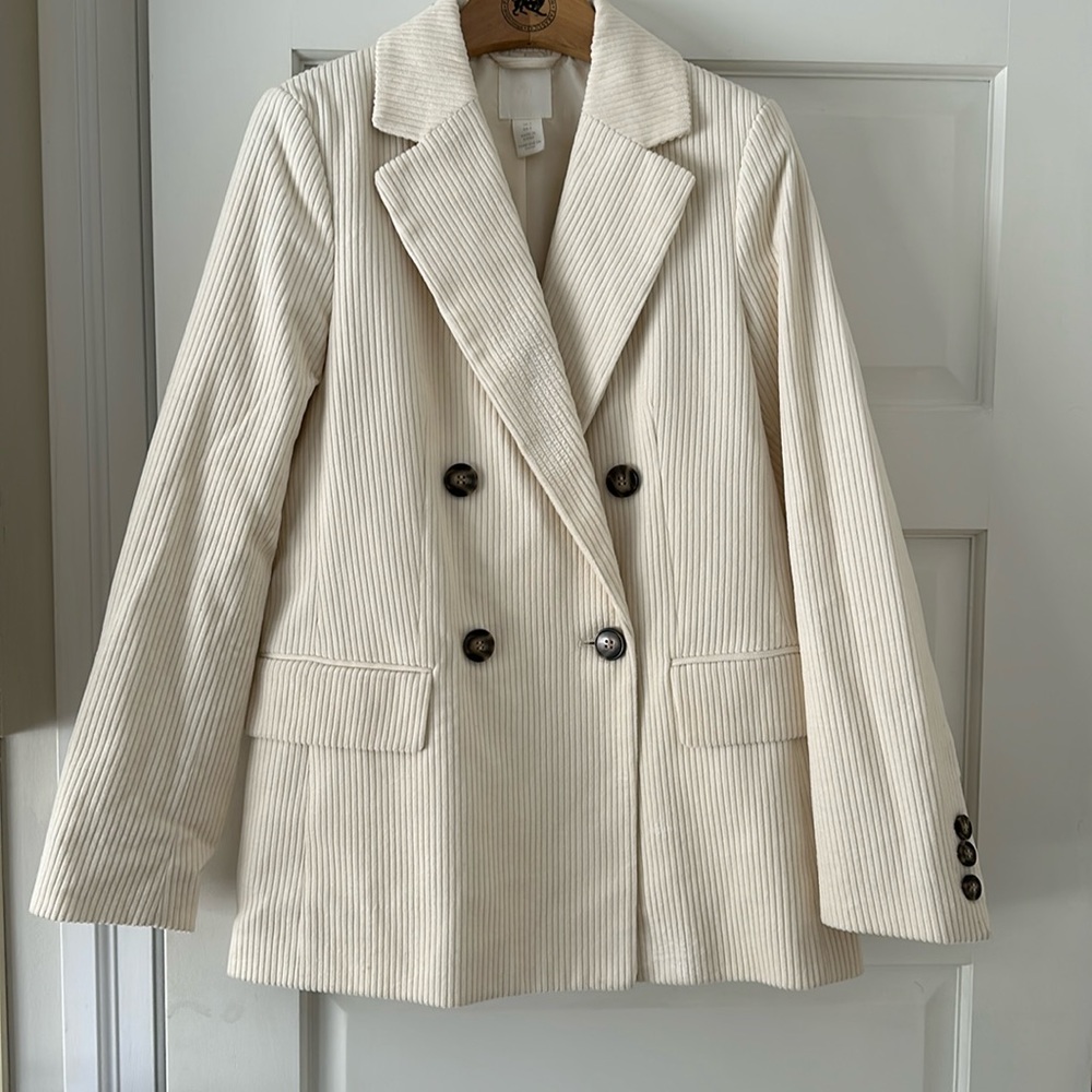 Off White Corduroy Blazer Size 2